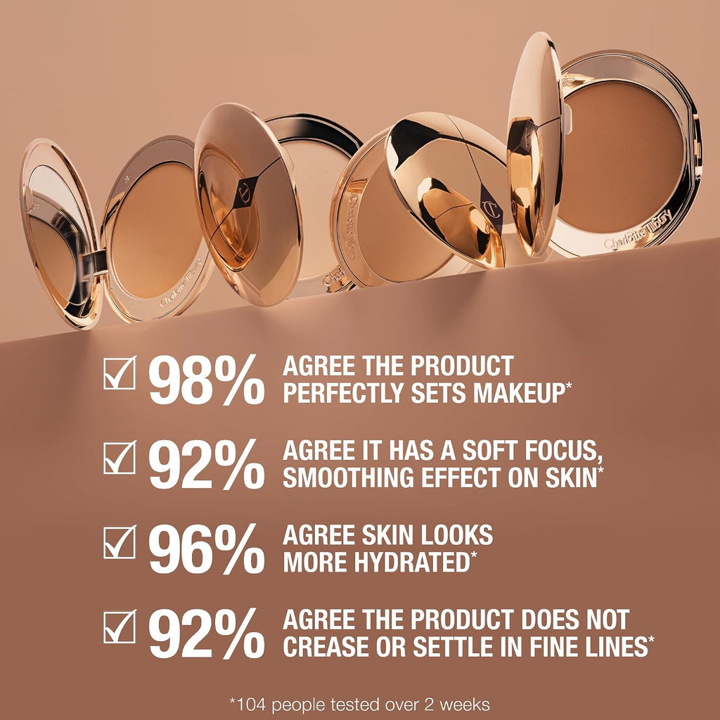 Charlotte Tilbury Airbrush Flawless Finish Setting Powder - Pore-Blurring Pressed Powder For Face Makeup To Minimize Shine With A Soft-Focus Finish