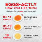Dash Deluxe Egg Cooker - Boiler, Poacher & Steamer - Includes Measuring & Recipe Guide - Dishwasher Safe - BPA Free - Holds 12 Eggs, Black