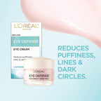 L'Oreal Paris Dermo-Expertise Eye Defense Eye Cream With Caffeine And Hyaluronic Acid 0.5 Oz