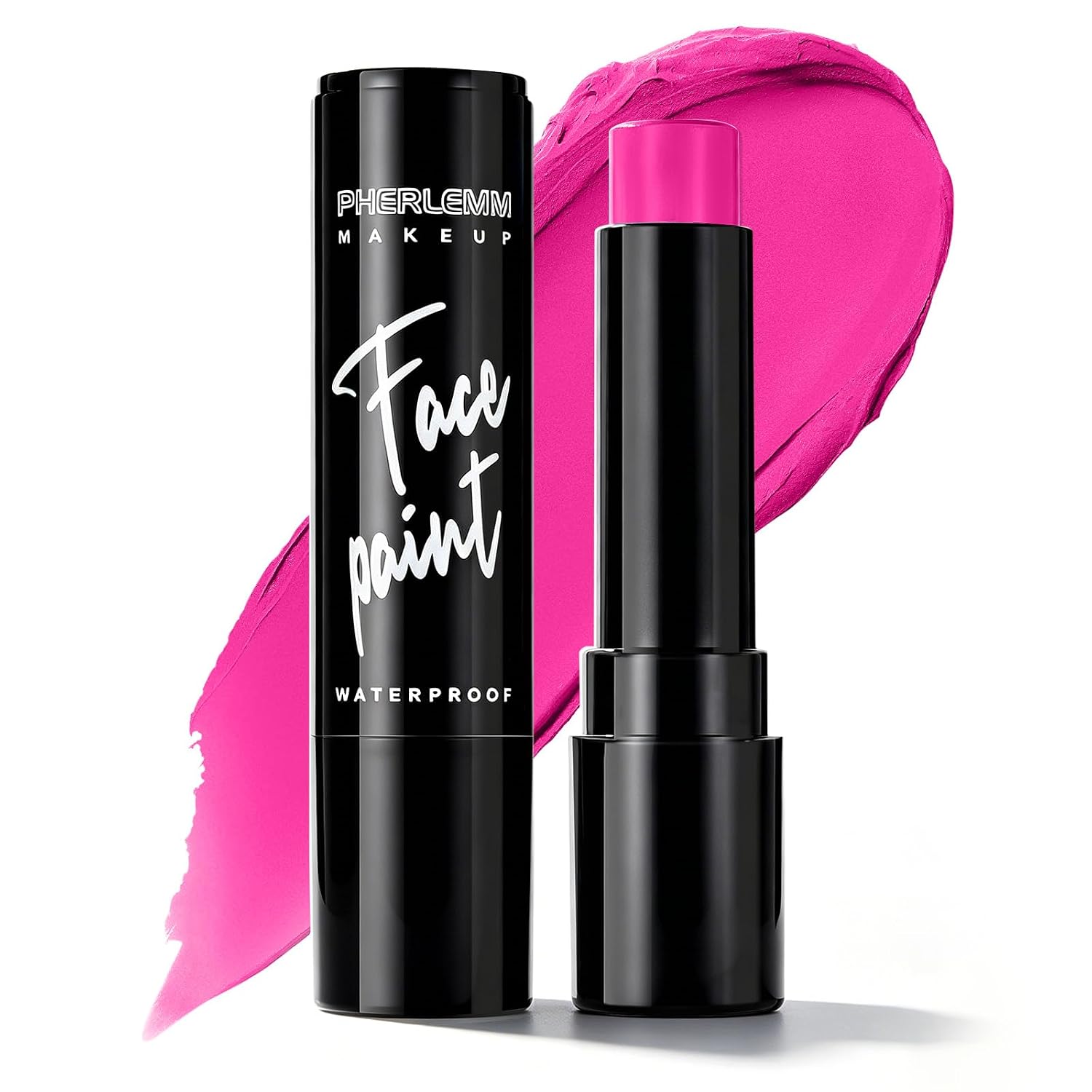 Pink Face Paint Stick Waterproof Eye Black Smooth Smudgeproof Body Paint High Pigment For Sports Events Halloween Sfx Makeup Unicorn Princess Fairy Sweet Fantasy And Soft Character Looks