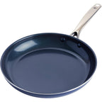 Blue Diamond 12" Nonstick Frying Pan Skillet, Diamond Infused Pfas-Free Ceramic Pot, Dishwasher & Oven Safe, Stay Cool Handle, Durable Non Toxic Metal Utensil Safe, Egg & Omelet Pan, Blue