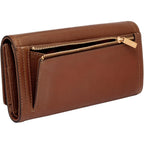 Fossil Women's Logan Leather Wallet RFID Blocking Flap Clutch Organizer