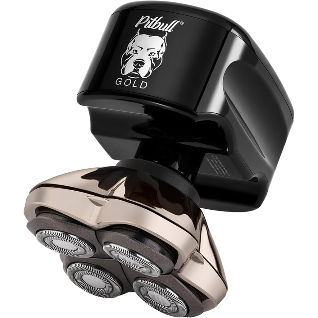 Skull Shaver Pitbull Gold PRO GX5 — Head & Face Shaver for Bald Men | Cordless Wet/Dry Rotary Razor