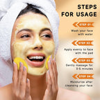 Pumkot Turmeric Kojic Acid Cleansing Pads, Turmeric Face Scrub Pads Enriched With Kojic Acid, 60Pcs