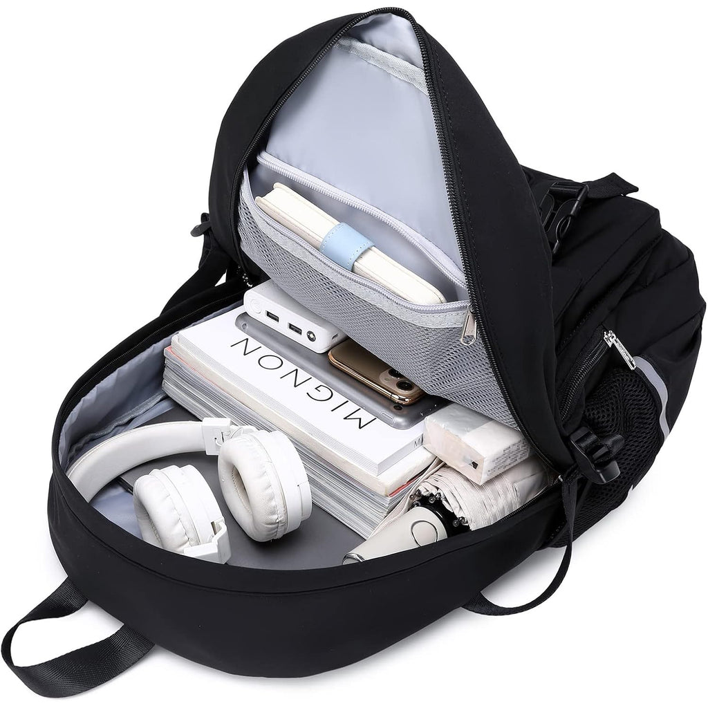 Abshoo Big Student Laptop Backpack For College Women Middle High School Teen Girls Bookbag Travel Daypack (Black) | For College