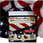 Grace Alley American Flag: 3X5 Ft Us Flag - 100% Made In Usa. Embroidered Stars, Sewn Stripes And Brass Grommets. Fade Resistant, Heavy Duty, Long Lasting Nylon For Outdoor Durability.