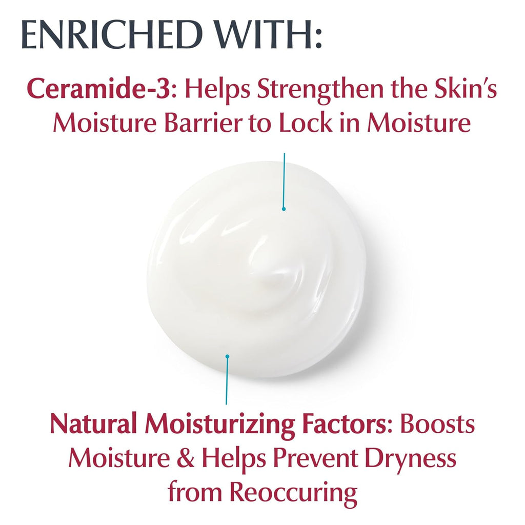 Eucerin Advanced Repair Foot Cream for Dry Feet and Heels, Repairs Very Dry, Rough Skin, Fragrance Free, Non Greasy, Fast Absorbing, Travel Size Lotion, 3 Oz Tube, Pack of 3