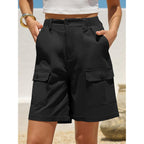 Bermuda Shorts for Women Cargo 2026 Summer Casual High Waisted Shorts Outdoor Beach Vacation Clothes with 6 Pockets