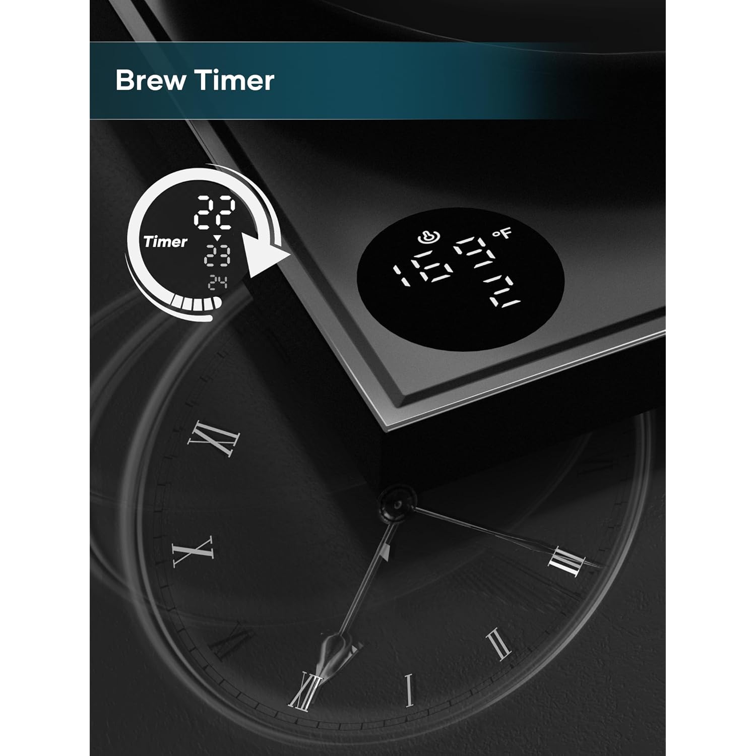 INTASTING Electric Kettle, Gooseneck Electric Kettle, ±1℉ Precise Temperature Control, Stainless Steel Interior, Quick Heating for Pour Over Coffee, Tea & Boiling Water, 0.9L (Black)
