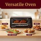 Elite Gourmet ETO236 Personal Compact 2 Slice Countertop Toaster Oven with 15 Minute Timer & Adjustable Temperature, Bake, Broil, & Toast, Black