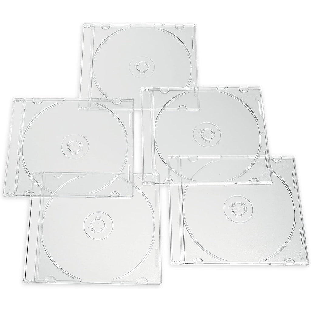 Verbatim Cd Dvd Blu-Ray Clear Slim Jewel Cases, 5.2 Mm – 25 Pack