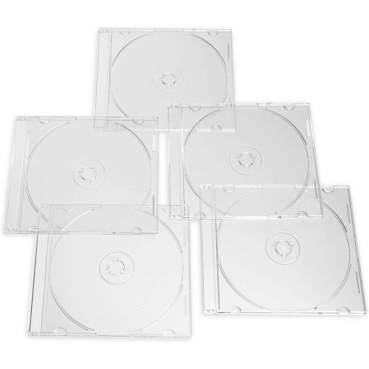 Verbatim Cd Dvd Blu-Ray Clear Slim Jewel Cases, 5.2 Mm – 25 Pack