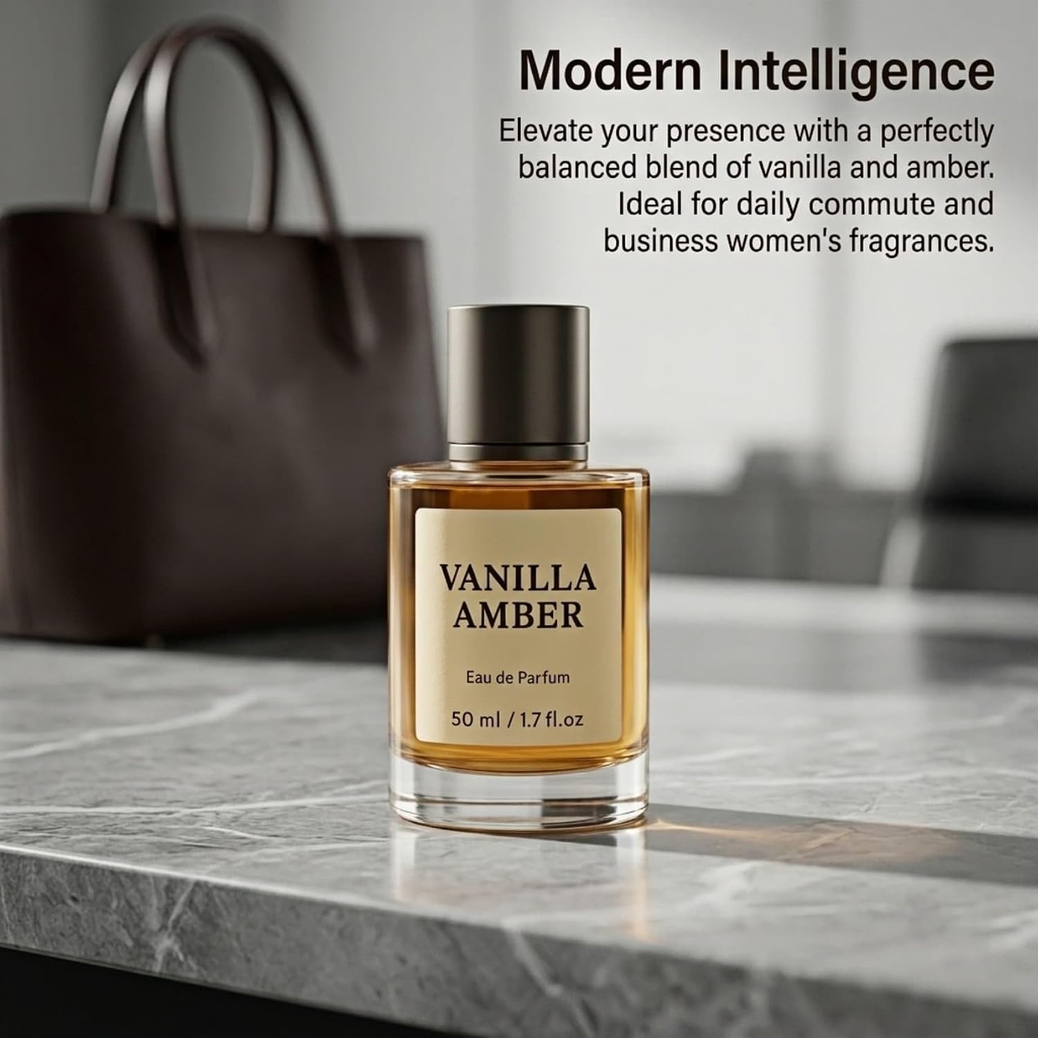 Ambery Vanilla Eau De Parfum For Women - Perfume Spray With Coffee, Jasmine, Cedarwood & Patchouli Notes - Gourmand Fragrance, 1.7 Fl Oz (Vanilla Ambery)