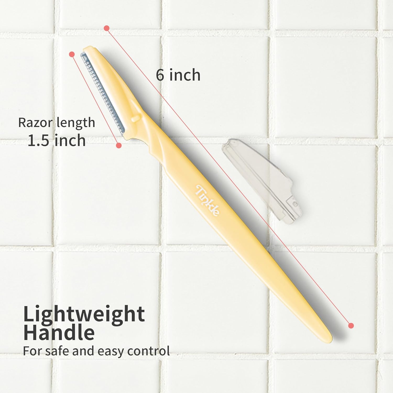 Tinkle Dermaplaning Tool 9ct, Dermaplane Razor for Women, Safe and Easy Peach Fuzz Remover, Eyebrow Trimmer with Protective Cover (3 Packs of 3), Stocking Stuffers