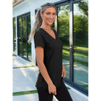 Automet T-Shirts Short Sleeve V Neck Tees Tops For Women Fashion Trendy Lightweight Soft Casual Summer Outfits Clothes 2026