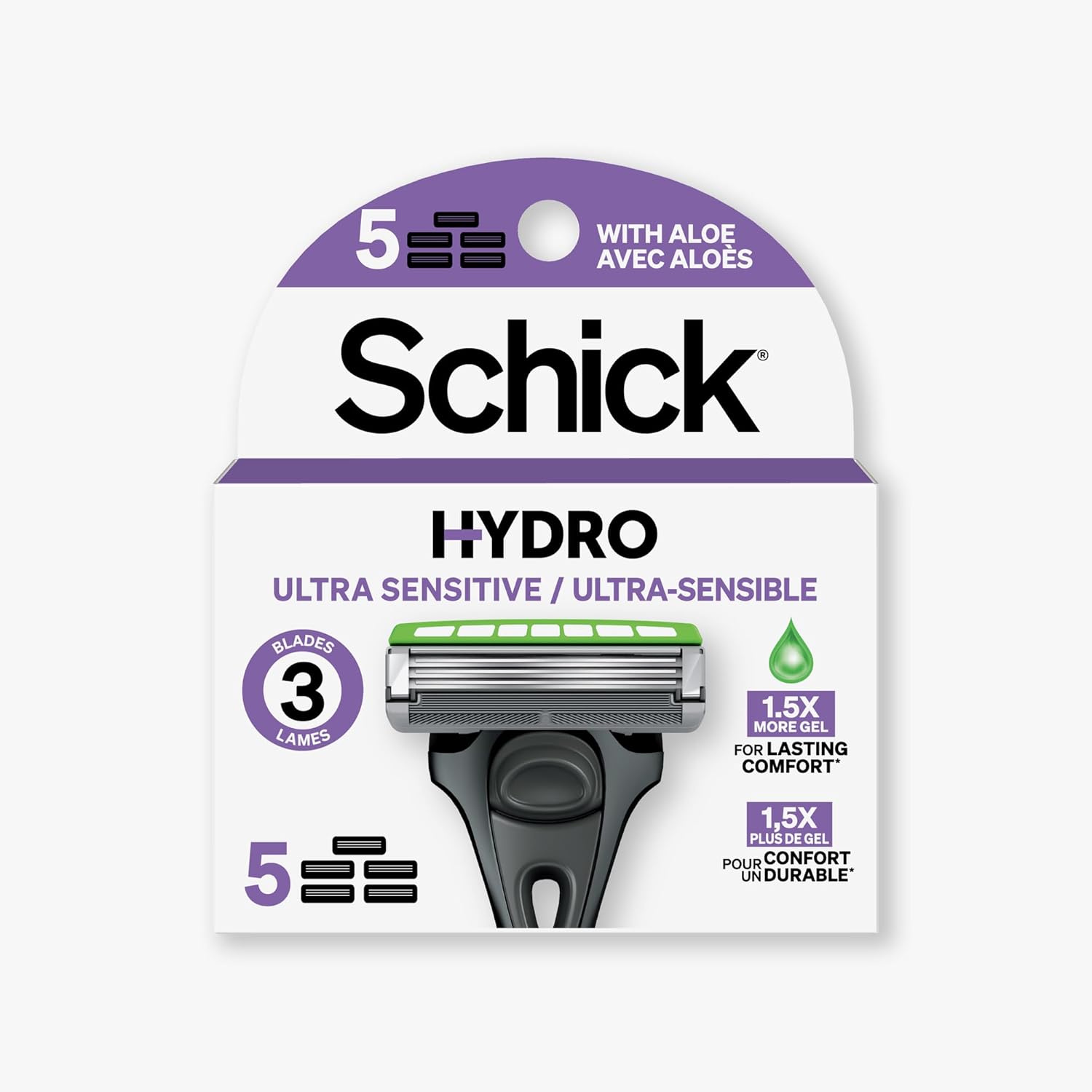 Schick Hydro Ultra Sensitive Razor Blades Refills, 5ct