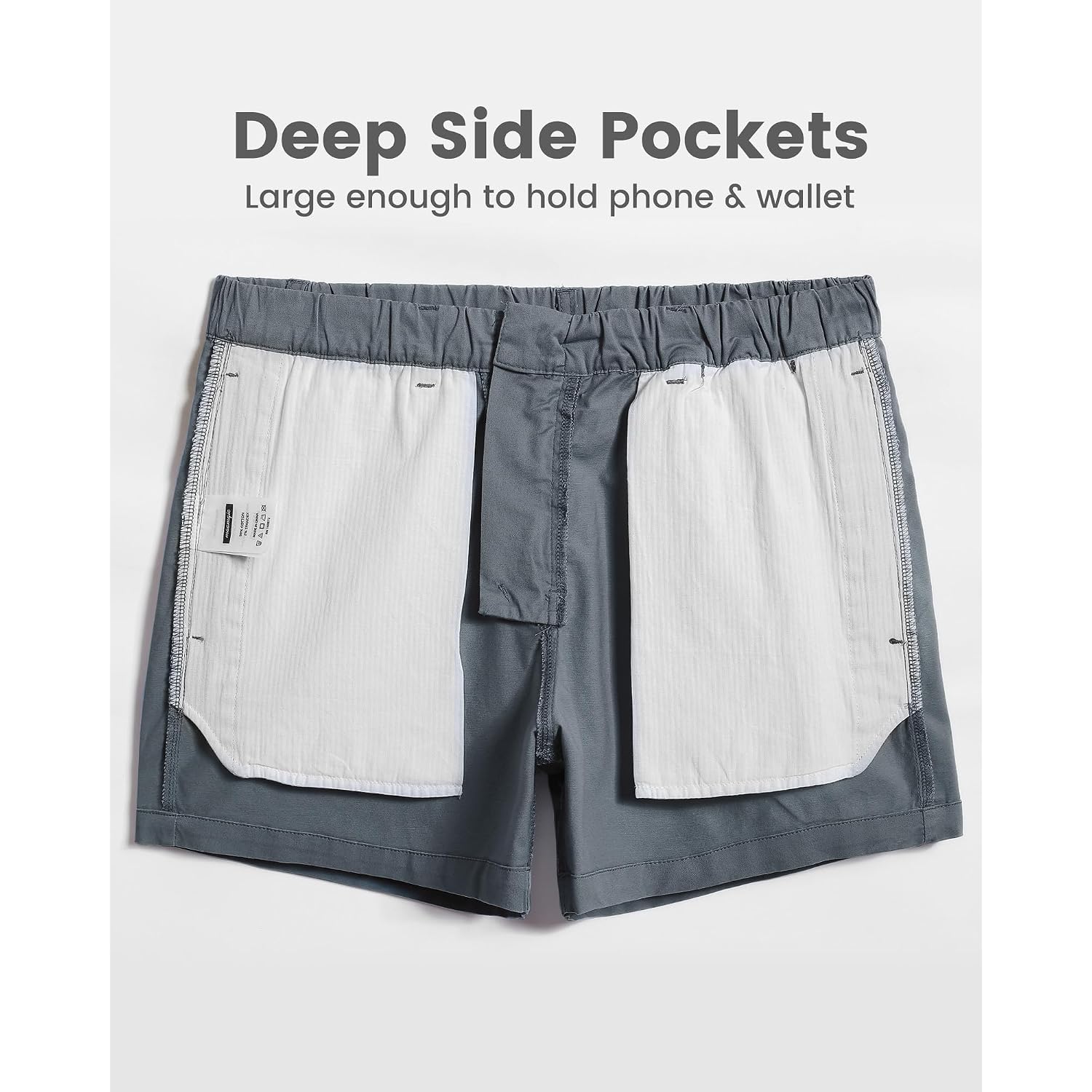 Maamgic Mens Shorts Casual 4 Inch Cotton Casual Shorts For Men Elastic Waistband Mens Casual Shorts Daily Wear