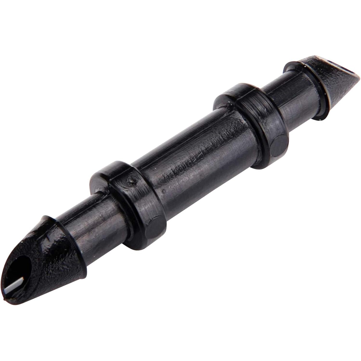 Raindrip 312050B Drip Irrigation Fittings Single Barbed Coupling Connectors, 1/4-Inch, 50 Per Bag, For Trees, Shrubs, Gardens, Black