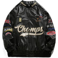 Aelfric Eden Faux Leather Racing Jacket Oversized Motorcycle Biker Racer Jackets Streetwear Unisex