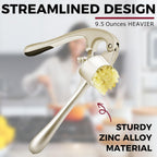 Kitessensu High Effective Garlic Press With Studs, Heavy Duty Garlic Mincer, Easy To Squeeze And Clean, Rust Proof, Ginger Crusher- Imperial Silver