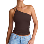 REORIA Off the Shoulder Tops for Women Summer Sleeveless Sexy Going Out Tank One Shoulder Top 2026 Trendy Clothes