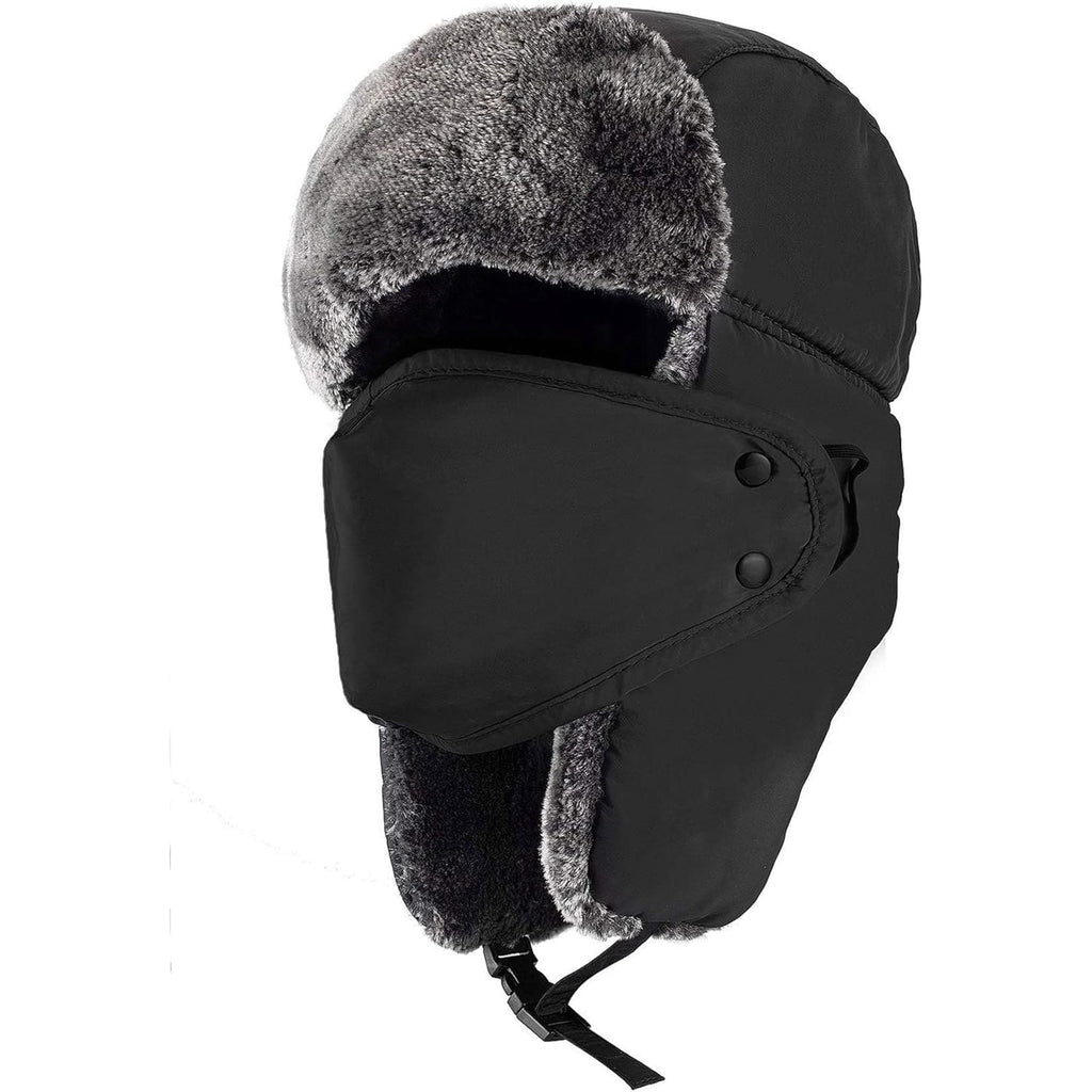 mysuntown Winter Hats for Women Men Trapper Ushanka Hat with Ear Flaps Warm Russian Bomber Hats for Cold Weather
