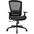 Ergonomic Mesh Office Chair,Comfy Computer Desk Chair - Bifma 5.1 Certified Commercial Swivel Task Chair For Home Office - Adjustable Lumbar Support & Armrests,Tilt Function,Wide Seat (Black)