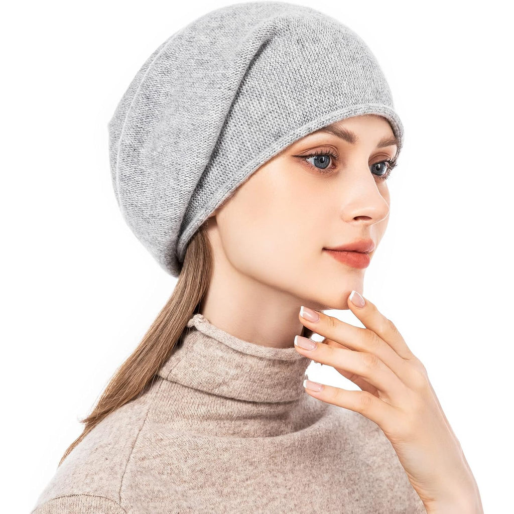 Knit Slouchy Beanie Hats For Women Cashmere Ski Cap Knitted Wool Soft Warm Winter Hat