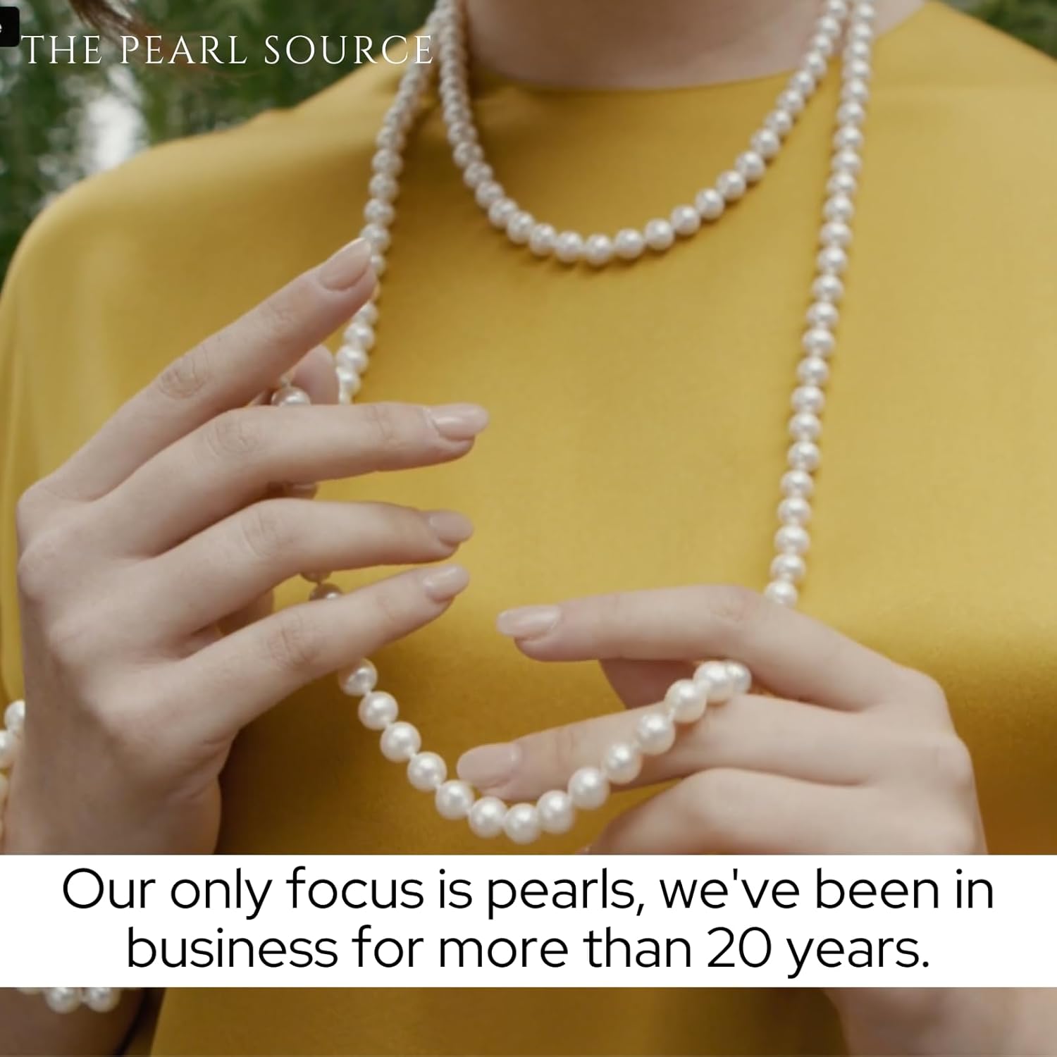 The Pearl Source Japanese Akoya Pearl Necklace for Women, White Cultured Pearl, 18 inch Princess Length, AAA Grade, 14K Gold, Classic Fine Jewelry Gift for Women