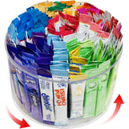 Drink Packet Organizer For Powdered Drink Mix,Powder Packet,Water Packet,Water Flavor Packet,Lazy Susan 360° Turntable Organizer For Drink Mix Necessities