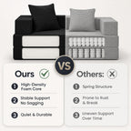 Comax Futon Sofa Bed, Convertible Sofa Bed, Folding Boneless Couches