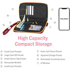 Mundi Jacqui Rfid Crossbody Wallet For Women, Vegan Leather Small Travel Handbag With Phone Holder, Compact Organizer With Card Slots And Removable Strap, Vacation Purse In Bridgehampton Sand