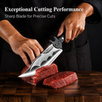 Pracaniz Bat Kitchen Knife, Gothic Halloween Design, Stainless Steel Blade | Bat-Wing Silhouette, Comfortable Grip And Gift-Ready Box For Steak, Fruit, Cheese, Bbq, Themed Parties And Gothic Kitchens.