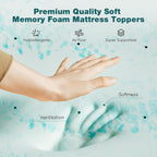 Sweetcrispy Memory Foam Mattress Topper Full, 3 Inch Thick Gel Infused Cooling Toppers Pad For Full Size Bed, Sleeper Sofa, Rv, Camper, Certipur Us Certified, Ventilated And Breathable, Blue