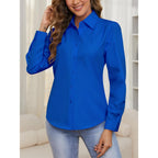 Wrinkle Free Womens Button Down Shirts for Women Long Sleeve Stretch Business Office Formal Work Blouses Tops