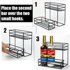 Mcsapil Coffee Syrup Organizer(6 Bottle Capacity),Coffee Syrup Rack For Coffee Bar,Kitchen.Small Wine Rack For Bar,Family,Storage For Syrup, Wine, Dressing