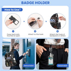 Musevos Clear Backpack For School, Heavy Duty Clear Bookbag For Girls Boys Transparent Backpack With Badge Holder, Semi-Black