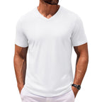 Coofandy Mens V Neck T Shirts 100% Cotton Tee Shirt Plain Short Sleeve Casual Shirts