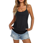 Micticsi Womens Spaghetti Strap Tank Top Adjustable Scoop Neck Camisole Tops Loose Fit Casual Shirts Summer 2026