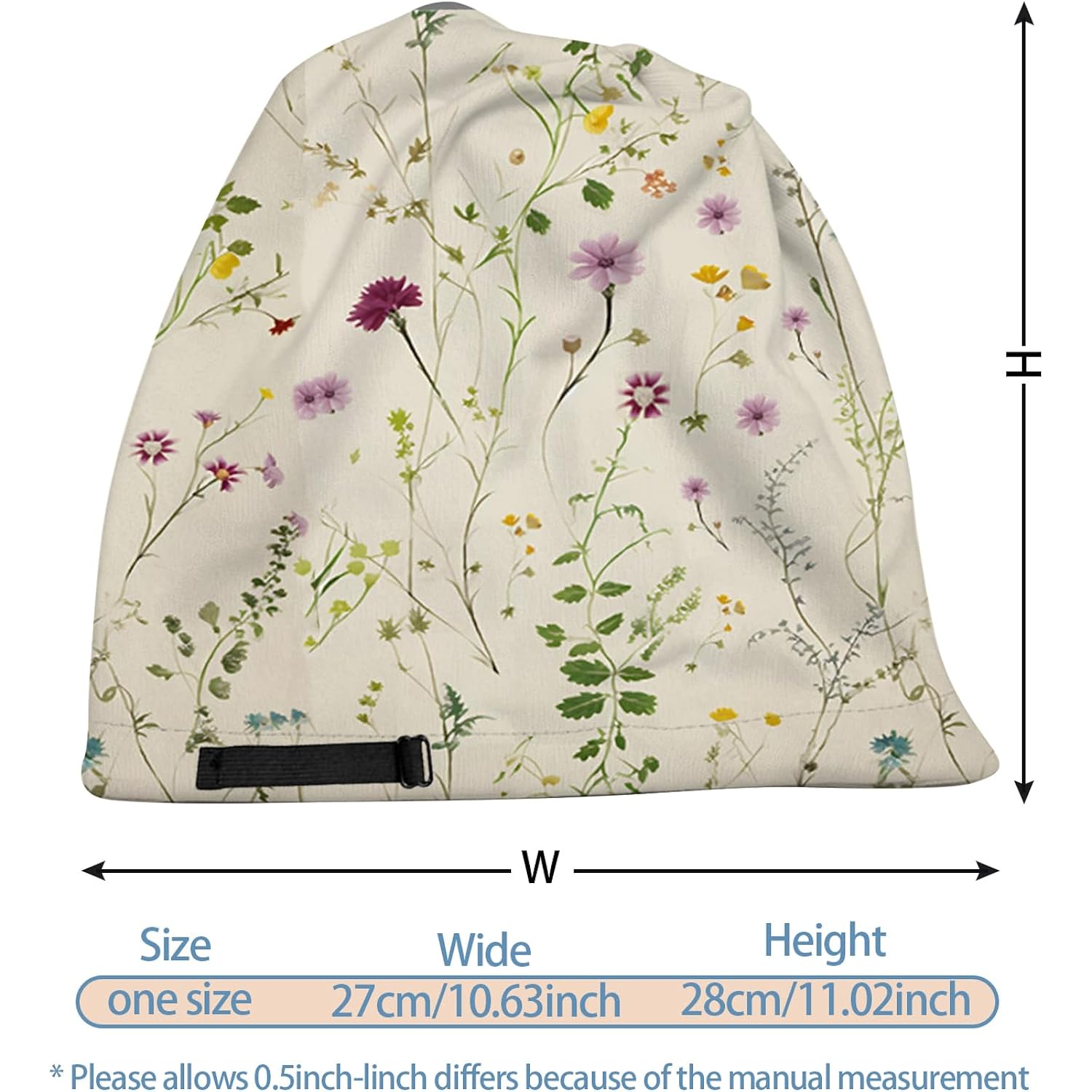 Chemo Cap Adjustable Slouchy Beanie Cancer Headwear Hats Stretch Soft for Men Women Girls Aesthetic Cute Floral