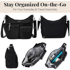 Baggallini Modern Everywhere Crossbody Bag for Women 11x9x4.5 Rfid Hobo Bag
