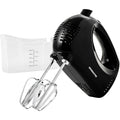 OVENTE 5-Speed Corded Electric Hand Mixer with Stainless Steel Whisks, Compact Portable Design with Snap-On Storage Case,150W Lightweight Handheld Mixer for Baking & Cooking, Black HM151B