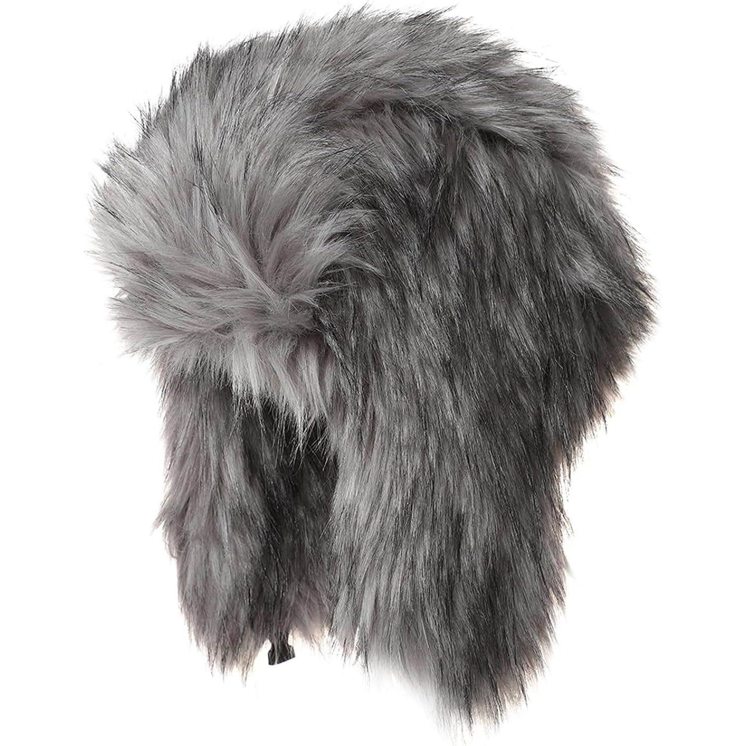 GOKTOW Y2K Faux Fur Trapper Hat for Women, Cozy Winter Fuzzy Hat with Adjustable Buckle Closure