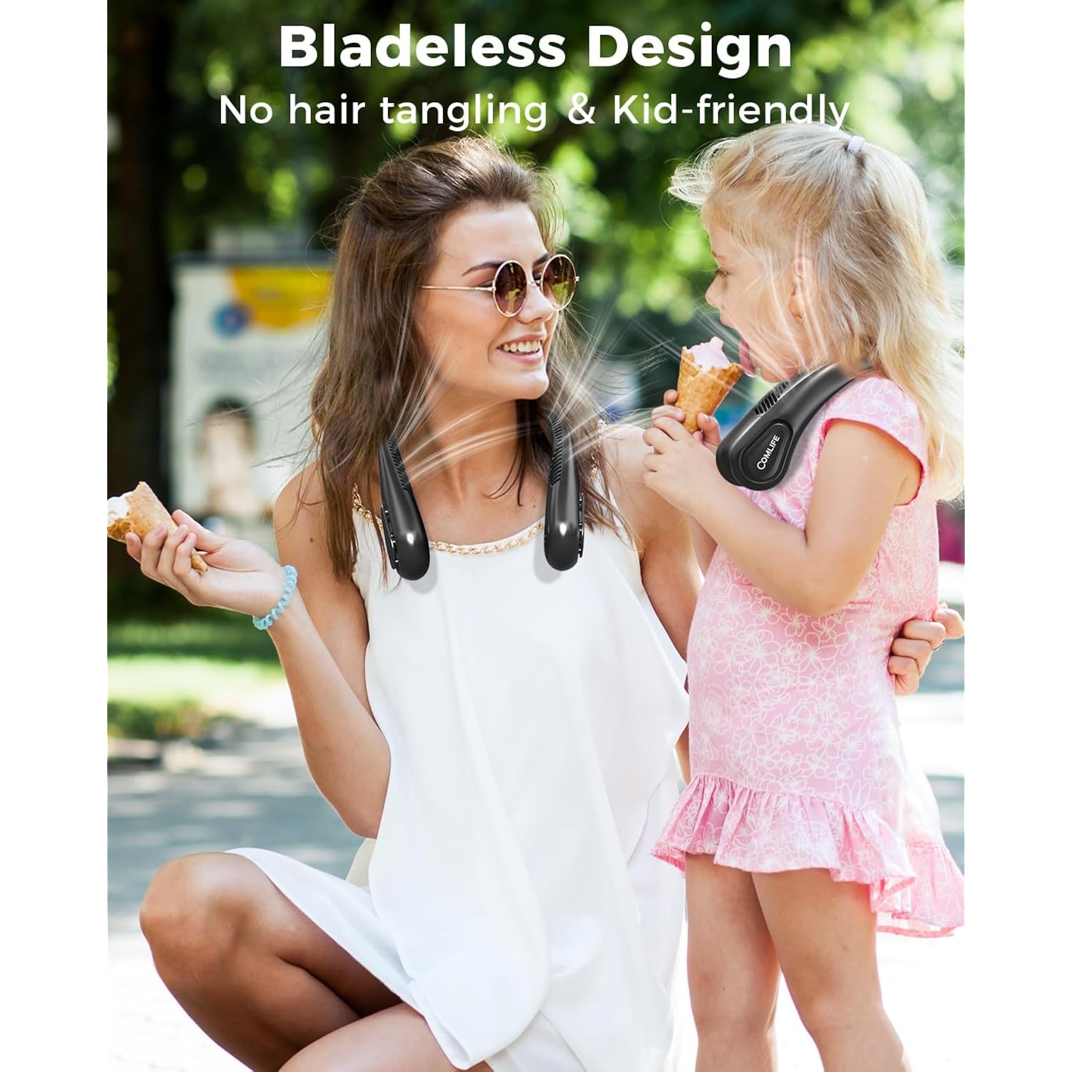 Portable Bladeless Neck Fan, Valentines Day Gifts For Him, Birthday Gifts For Men Women Father'S Mother'S Day, Wearable Cooling Fan Rechargeable For Camping Travel Beach Golf Cruise Essentials 2026