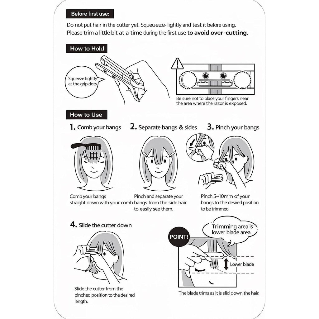 Hair Cutting Monster Easy Bangs Self Cutter 1 Piece