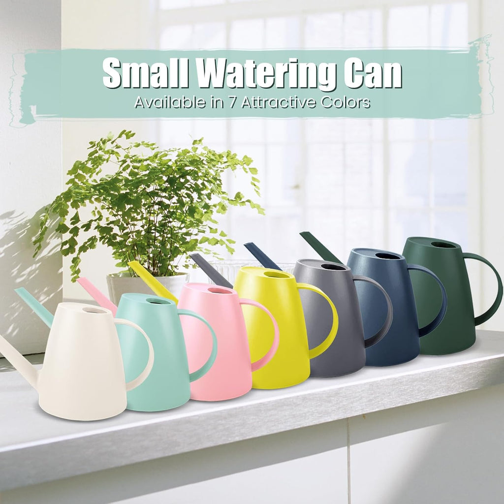 1.8L Watering Can For Indoor Plants, Small Watering Can With Long Spout & Removable Nozzle, Plastic Indoor Water Can For House Plants, Garden Flowers(Approx. 0.5 Gallon)