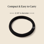 Kitsch Nylon Hair Ties No Damage - Stretchable Hair Bands For Strong All-Day Hold, Ponytail Holders | Hair Accessories For Girls - Black, 12 Pcs