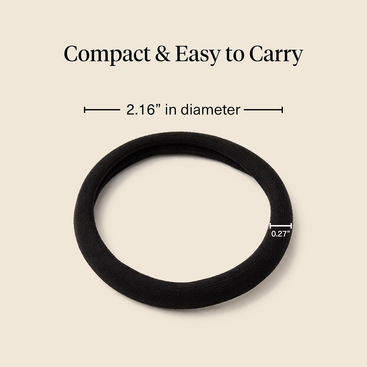 Kitsch Nylon Hair Ties No Damage - Stretchable Hair Bands For Strong All-Day Hold, Ponytail Holders | Hair Accessories For Girls - Black, 12 Pcs