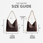 Portland Leather Goods Naomi Shoulder Bag – Handmade Slouchy Bag with Adjustable Crossbody Strap & Secure Magnetic Closure