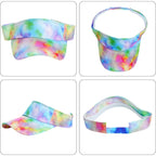 Rbenxia 2 Pieces of Adjustable Sport Visors Sun Visor Hats Cap Visors for Women and Men